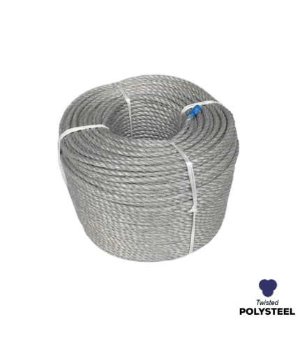 12mm - Polysteel Rope - 3-Strand Construction - Synthetic tensile | SOLD PER METER