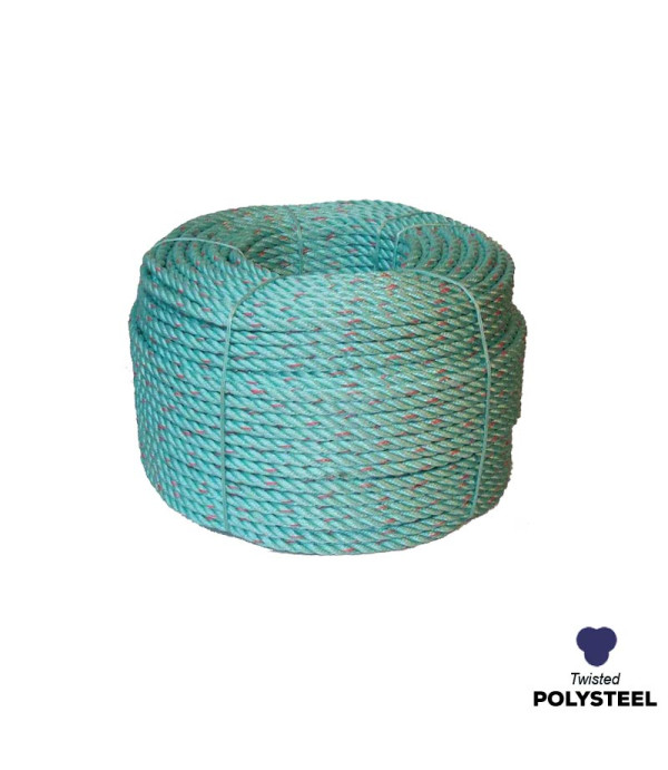 8mm - Polysteel Rope - 4-Strand Construction - Synthetic tensile | SOLD PER METER